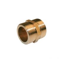 Mamelon double mâle laiton - à visser - 280 - pour tube cuivre - Dimensions: 33x42 - Qté: x1
