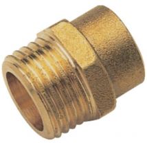 Mamelon droit laiton male et a souder cuivre - 243 gcu