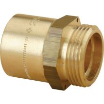 Gerader Nippel mit Flachdichtung zum Anlöten an Kupfer 10/32 - cu 35