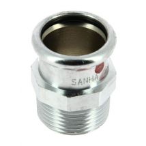 Mamelon acier carbone à sertir Femelle Ø28 Mâle 1'