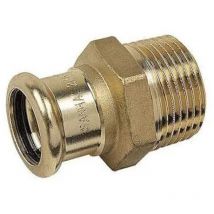 Mamelon intermédiaire m/f en cuivre à sertir fileté - purapress série 8243G 12x3/8
