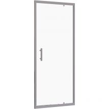 Mampara ekla - mampara giratoria - Vidrio templado - Acabados cromados - 120x185x0,6cm