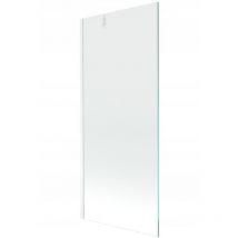 Mampara de Bañera 1 hoja Vidrio transparente, 80x150 cm, Perfil cromo