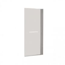 Jacuzzi - Mampara de bañera giratoria y elevable 140x70 Plata satinada brillante Epure