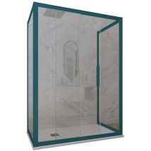Mampara de ducha 3 lados pvc 80x110x80 corredera Verde Night Watch Deco Trio