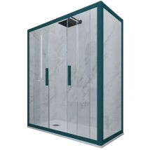 Forte - Mampara de ducha 80x140 cm corredera Verde Night Watch Glam Duo