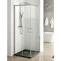 Betterban - Mampara de Ducha Angular - 2 Hojas Fijas + 2 Puertas Correderas - Modelo Fravia Q4 (90 x 110)