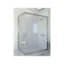 Seviban - Mampara de ducha angular de 2 hojas fijas y 2 puertas correderas. - Cristal 6 mm con antical incluido - Modelo dión Medida (70 x 120)