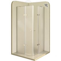 Moments Of Glass - Mampara de Ducha alice 19-70x70x190cm Cabina de Ducha con Puerta Plegable, Perfiles de Aluminio Cromo, Barras Estabilizadoras