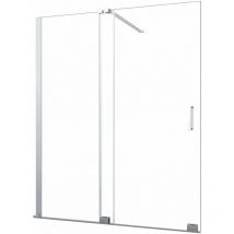 Giorgy - Mampara de ducha de 8 mm con puerta corredera reversible, altura 200 Cm.180 ajustable 176-180 cm