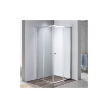 Mampara de ducha de cristal de 2 caras 70x90 cm