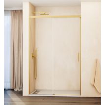 Mampara de ducha fijo + corredera 180-190 cm. modelo: basica oro