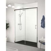 Betterban - Mampara de Ducha Frontal - 1 Hoja Fija + 1 Puerta Corredera - Modelo Fravia 2 (Adaptable de 117,5 a 121,5 cm)