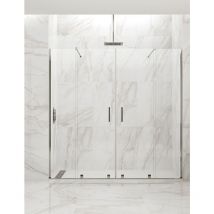 Mampara de ducha frontal ALLSTONE HIDRA 2+2, sin perfil inferior ni superior 182-192 cm