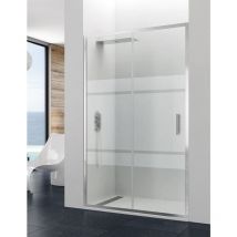 Allstone - Mampara de ducha frontal titan 1+1 100 cm, Serigrafiado