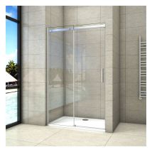 Mampara de ducha Frontal Deslizante, Puerta Corredera, Antical, 100x195cm