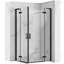 Mampara de ducha REA hugo double black 90x90