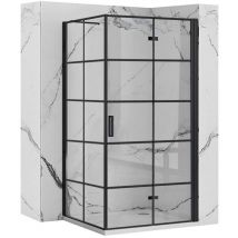 REA - mampara de ducha molier black 100x90