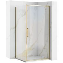 REA - mampara de ducha rapid swing gold 90x80