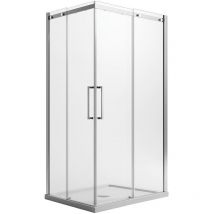 Mampara de ducha transparente 8 mm con easyclean h 200 mod. Prime Corner 70x70 cm
