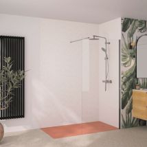 Kinedo - Mampara de ducha transparente Solo 6+ 100cm Perfil cromo