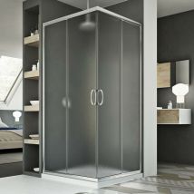 Idralite - Mampara de ducha vidrio impreso h 185 mod. Junior 70x90 cm rectangular