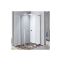 Dhimp - Mampara de ducha Wonder de cristal de 2 caras 80x120 cm