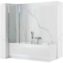 REA - mampara de bañera AGAT-2 cromo 100