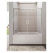 GME - Mampara frontal de bañera basic spazio frost plus 2 fijos + 2 correderas Medida: 162 - 172 cm