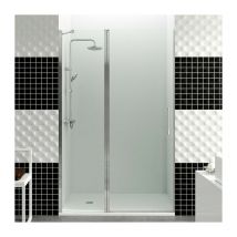 GME - Mampara Open combi c de fijo + puerta abatible con cierre imán Medidas de fijo y puerta: Rango 122,5-125 cm Fijo 60 cm + Puerta 65 cm