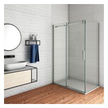 Aica Sanitaire - Mamparas de Ducha Corredera Elegante 6mm Angular 100x70x195cm