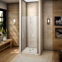 Mamparas de Ducha Puerta Plegable Cristal 6 mm Antical 100x185cm