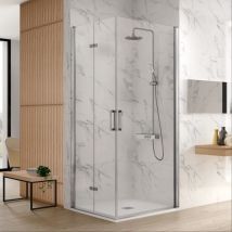 Kassandra - Angular de ducha Puerta Plegable 75 cm + Puerta Abatible nardi Anclage Puerta Plegable 75 cm Derecha