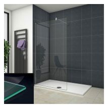 Aica Sanitaire - Mamparas ducha Panel Pantalla Fija Vidrio laminado de film seguridad a prueba de explosiciones 8mm - Barra 140cm,120x200cm