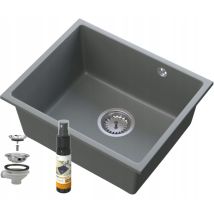 Granitan - manado grey undermount chrome sink 50