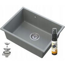 Granitan - manado grey undermount chrome sink 60