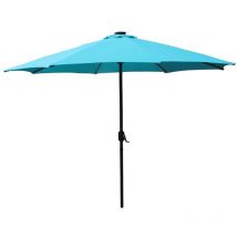 Sonnenschirm Gerade Rund Led Ø 3 M Blau Manarola