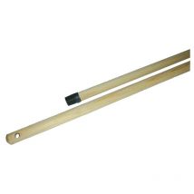 Manche à balai en bois avec embout vis, diamètre 24 mm, longueur 1,30 m