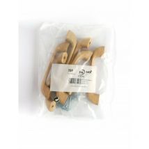 Lot de 6 poignées de meuble entraxe 96 mm bois verni - REI