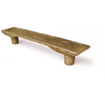 Poignée en zamak avec finition en cuir, dimensions: 20x127x24mm, inserts: 96mm - talla