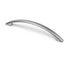 Poignée en Zamak, finition chrome mat, dimensions: 153x11x28mm et inserts: 128mm - talla