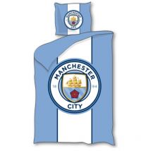 Cofi 1453 - Manchester City Polyester Bettwäsche Bettbezug 140x200 Cm & Kissenbezug 60x70 Cm