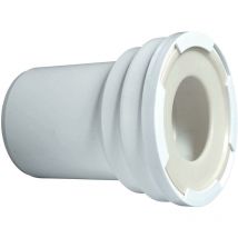 Wirquin - Pipe wc rigide, courte, droite, mâle, à coller D100 mm pour évacuation toilette RWC12, blanc