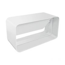La Ventilazione - Manchon avec clapet anti-retour pour tube Ventilation rectangulaire 120 x 60 mm Blanc - First Plast