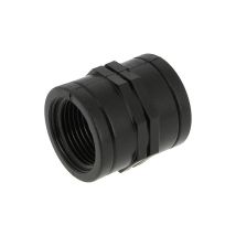 Manchon plastique femelle-femelle 26-34 – Raccord rapide – Configuration raccord, Diamètre du raccordement, Forme du raccord, Matières