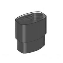 Manchon PVC MF pour tube BEST Øoval 92x57 - marron - First Plast