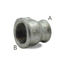 Manchon reduit femelle femelle en fonte malleable, galvanise 1/2X3/8