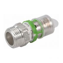 Manchon laiton droit multicouche à visser Comap Mâle 1/2' - Diamètre 16 mm