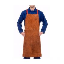 Mandil para soldadura Weldas en cuero serraje vacuno Lava Brown 91 x 60 cm