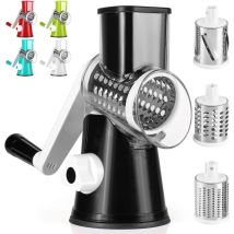 Debuns - Mandoline de Cuisine Manuelle, Coupe Legumes Multifonctions avec 3 Lames de Tambour Détachables, coupe legume pour Pommes de Terre, Forte